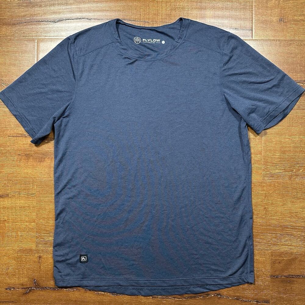 Flylow T Shirt Mens L Gray Short Sleeve Athletic Performance Active Wear Running